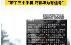 男子爬山失足手机成功求救 三台手机就华为有信号